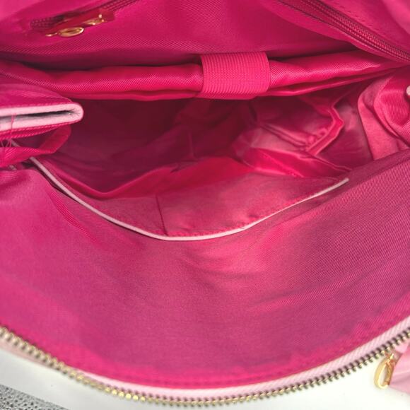 Tigerlily Creations Womens Pink Large Faux Leather Backpack Diaper Bag NEW main image 4
